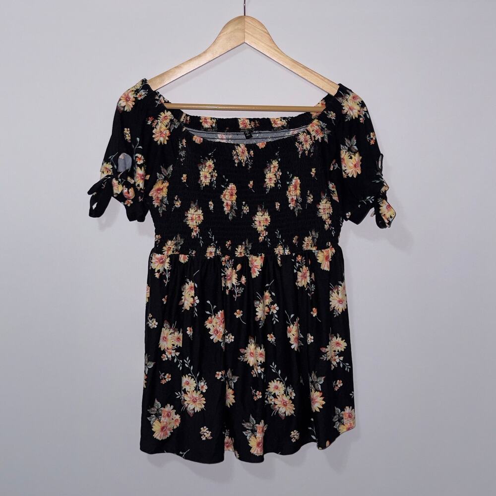 Floral Print blouse women's Size Large